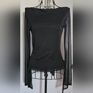 🌺Romantic Black Layered Top